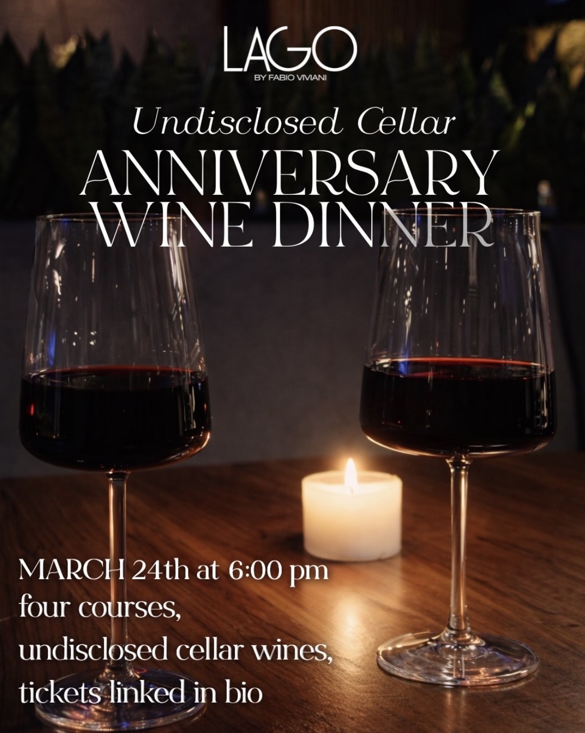  LAGO by Fabio Viviani Two-Year Anniversary Wine Dinner